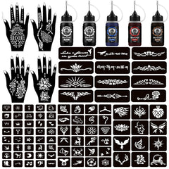 Moricher Henna tattoo kit ink bottles for bold, temporary body art.