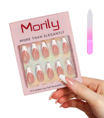 Morily long coffin nails with thicker acrylic for durable wear