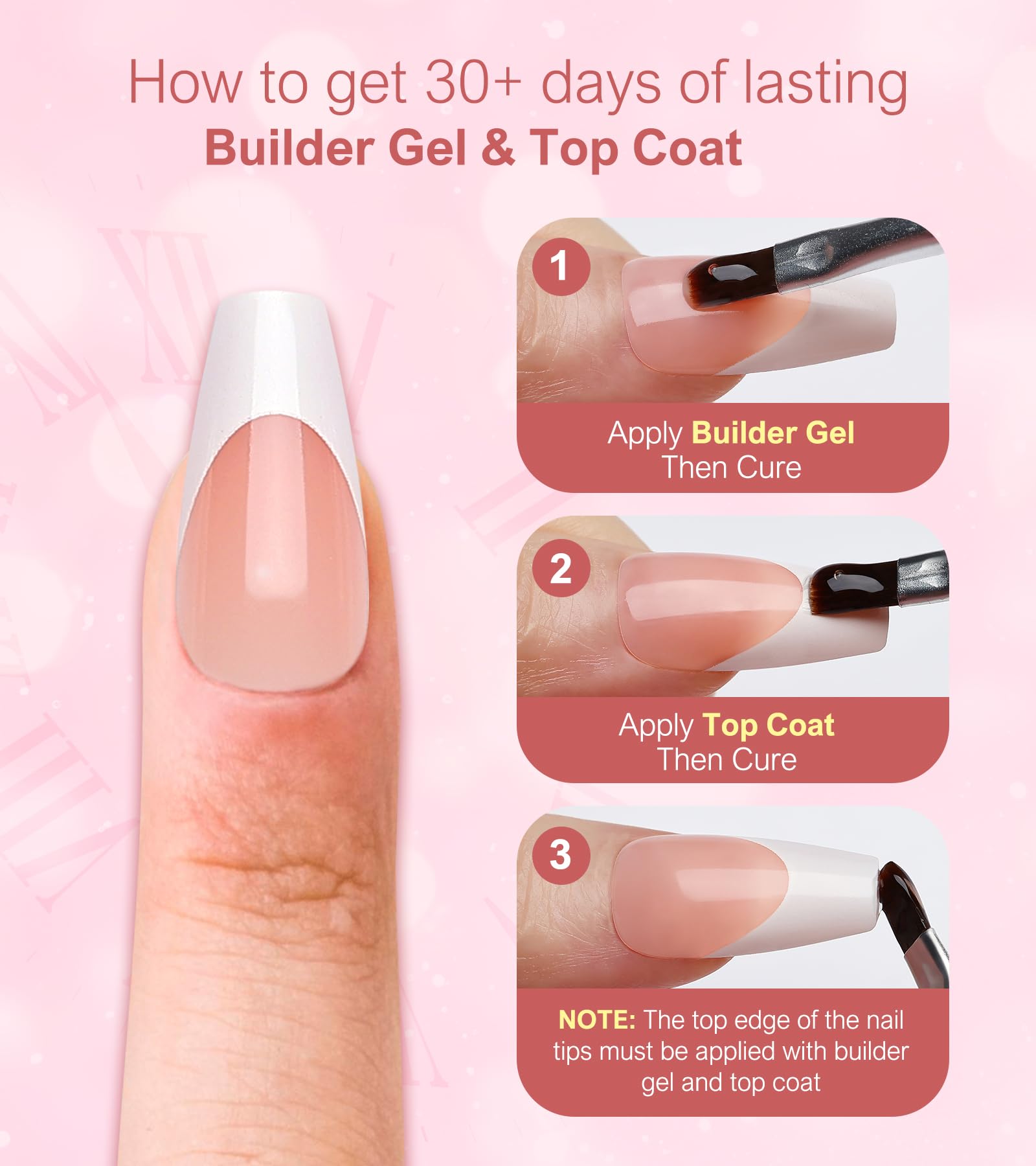 Morily reusable false nails with glossy finish for multiple uses