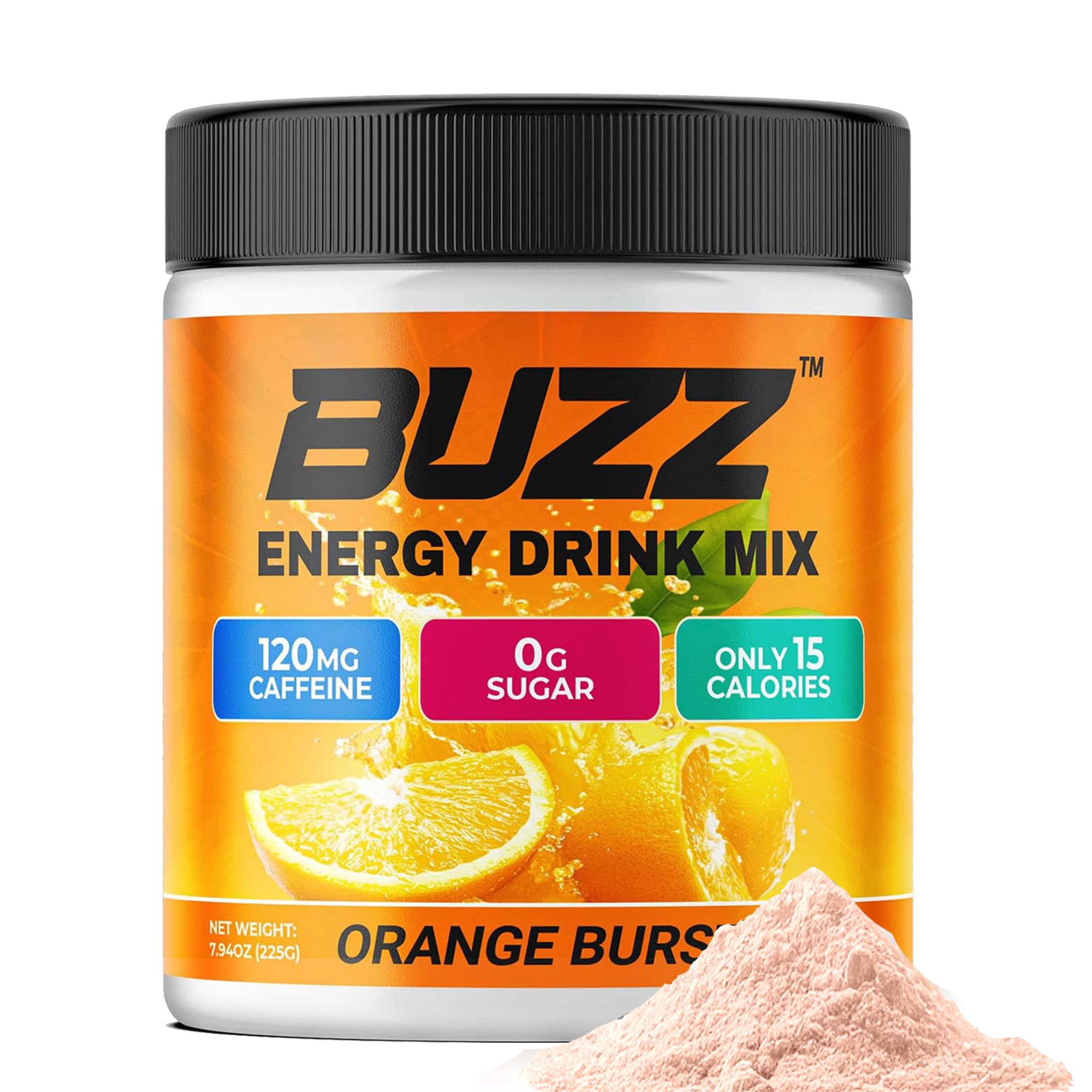 Morning Buzz Orange Burst in a morning routine image suggests focused energy and endurance