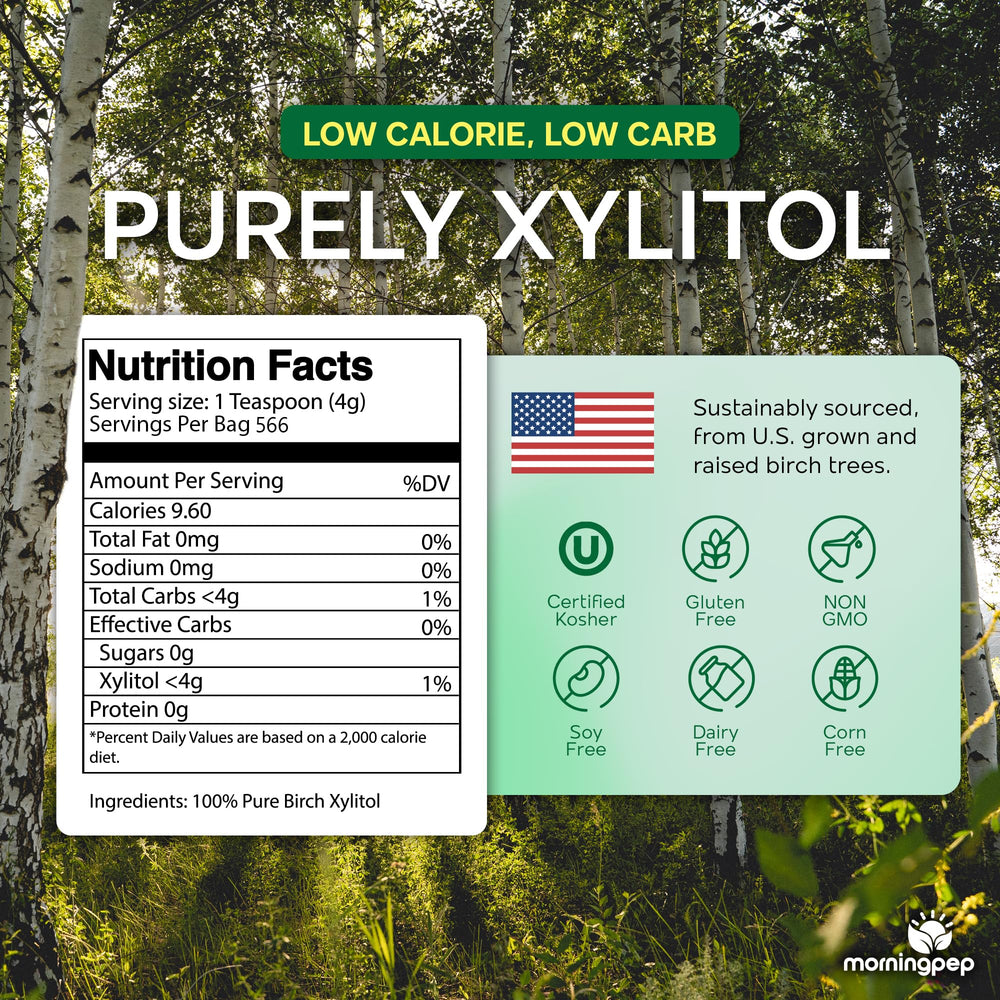 Morning Pep Pure Birch Xylitol measuring spoon, precise sweetness control