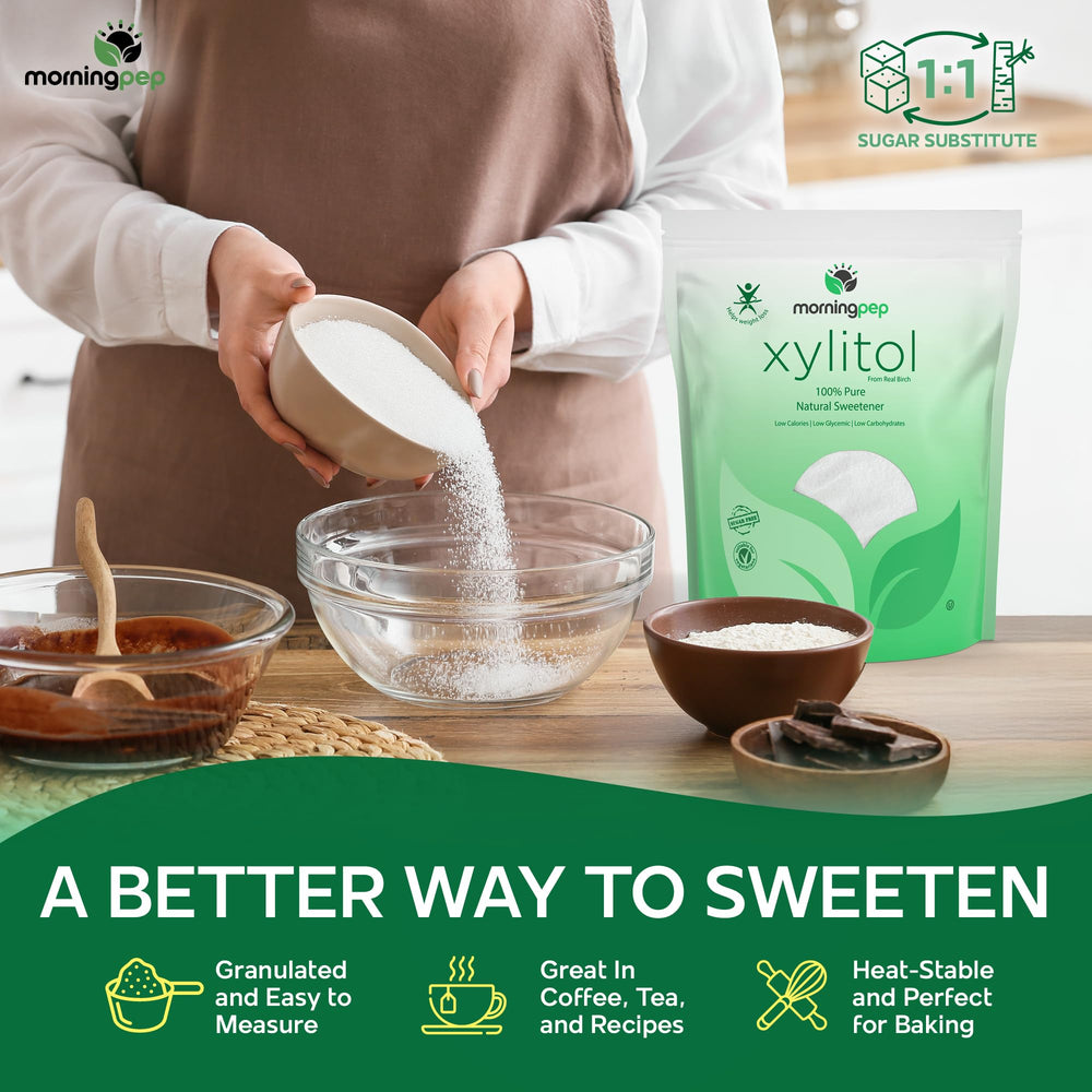 Morning Pep Pure Birch Xylitol tea cup, ideal for hot beverages