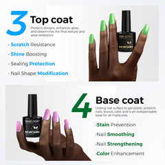 Morovan Gel Base Coat tube shown, creates a smooth canvas for color