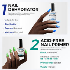 Morovan Nail Primer bottle on display, acid-free formula supports healthy nail prep
