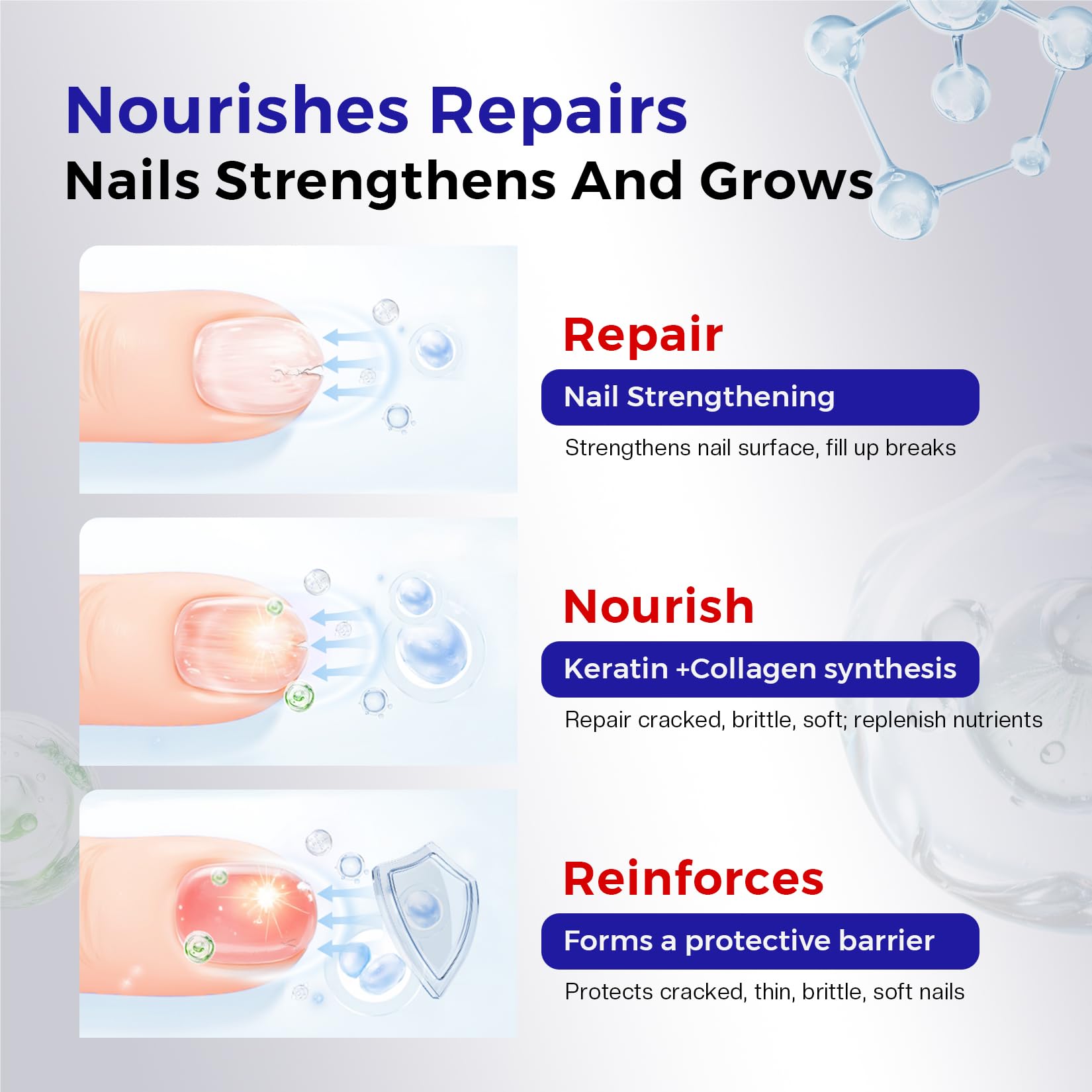 Morovan Strengthener supports healthy nails and repair for daily wear