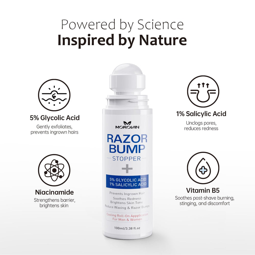 Morovan Razor Bumps Serum near bikini line for sensitive-skin care