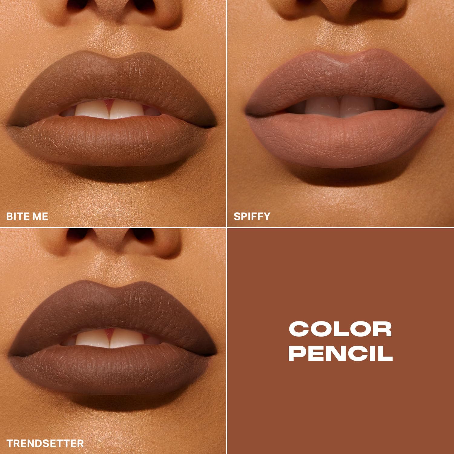 MORPHE creamy pigment lip pencil application shows easy, buildable color payoff