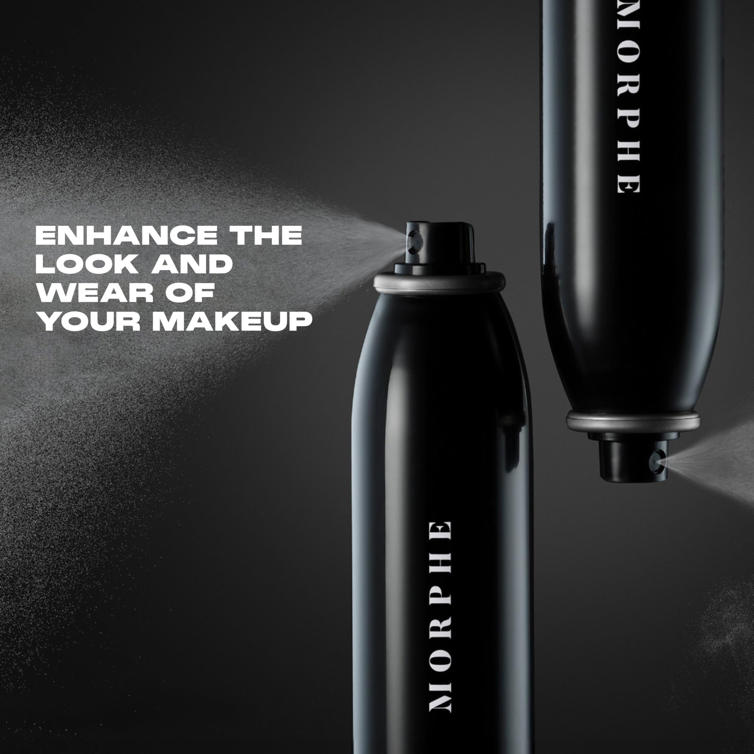MORPHE Jumbo Setting Spray closeup bottle highlighting compact design and valve.