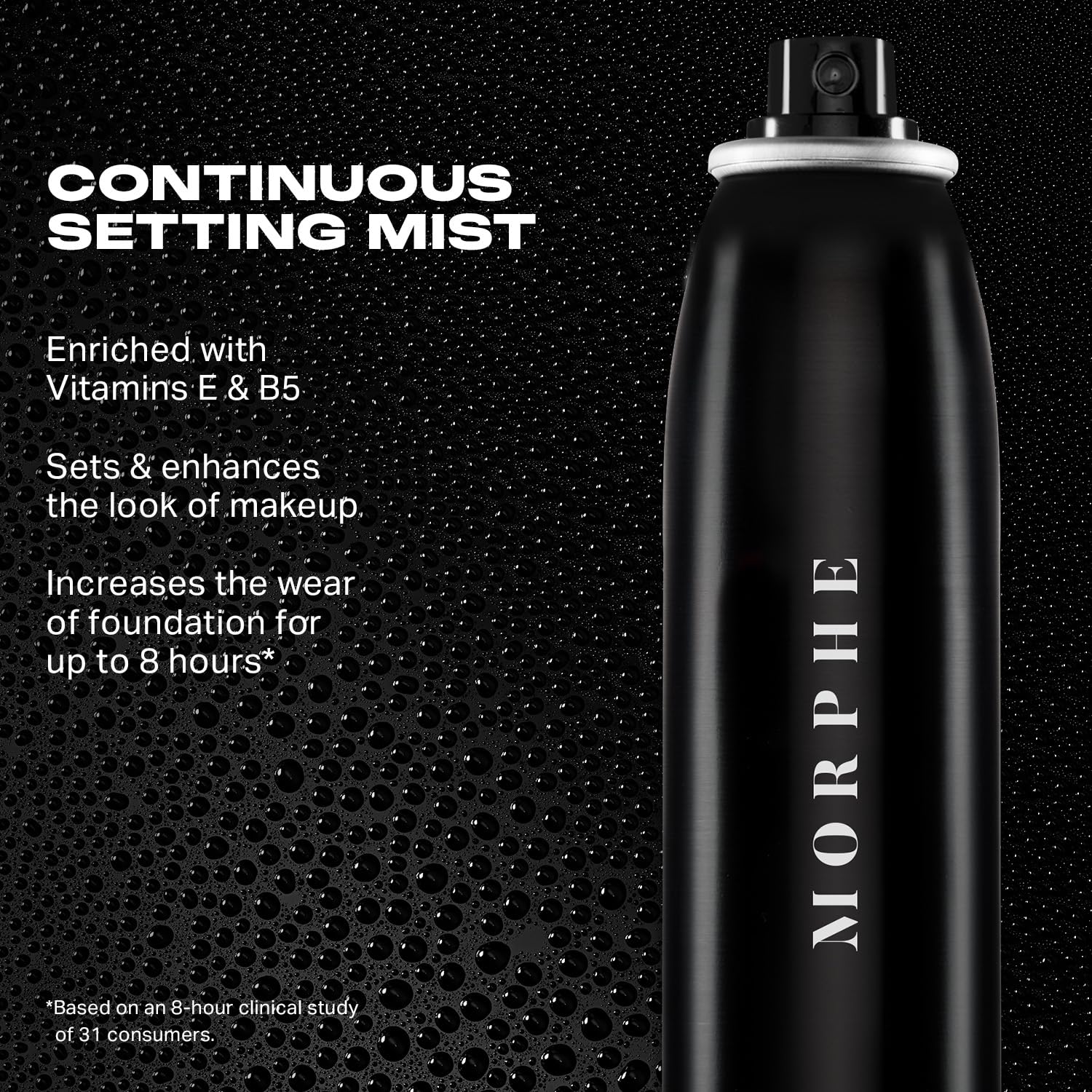 MORPHE Jumbo Setting Spray under-eye base helps create a soft-focus finish.