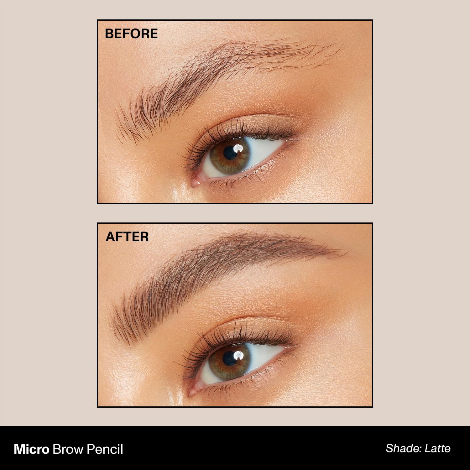 Morphe Micro Dual Eyebrow Pencil Latte spoolie blends brows for natural shape