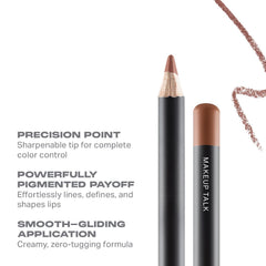 MORPHE zero-tug lip liner glide demonstrates creamy texture for seamless outlining