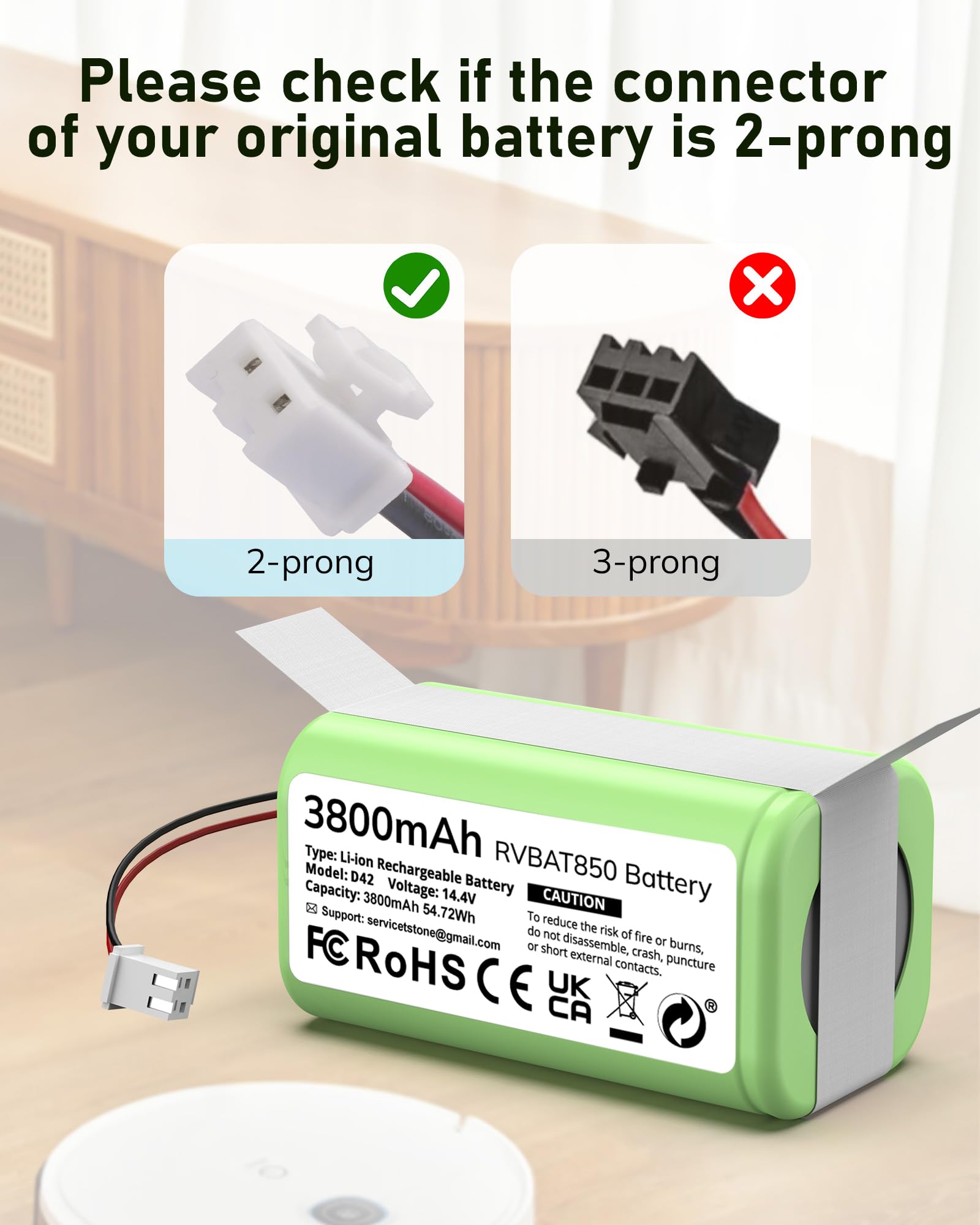Morpilot RVBAT850 packaging highlights 3800mAh capacity.