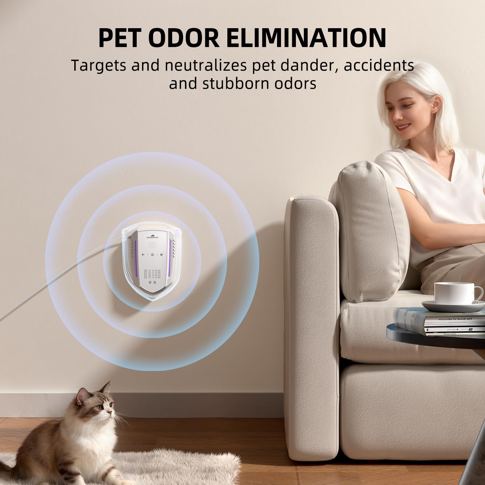 Morrerfresh silent operation keeps bedrooms peaceful while deodorizing.