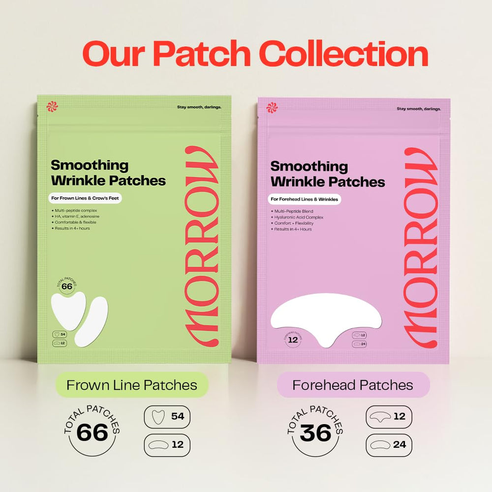 Morrow forehead patches with bonus smile line coverage for broader smoothing.
