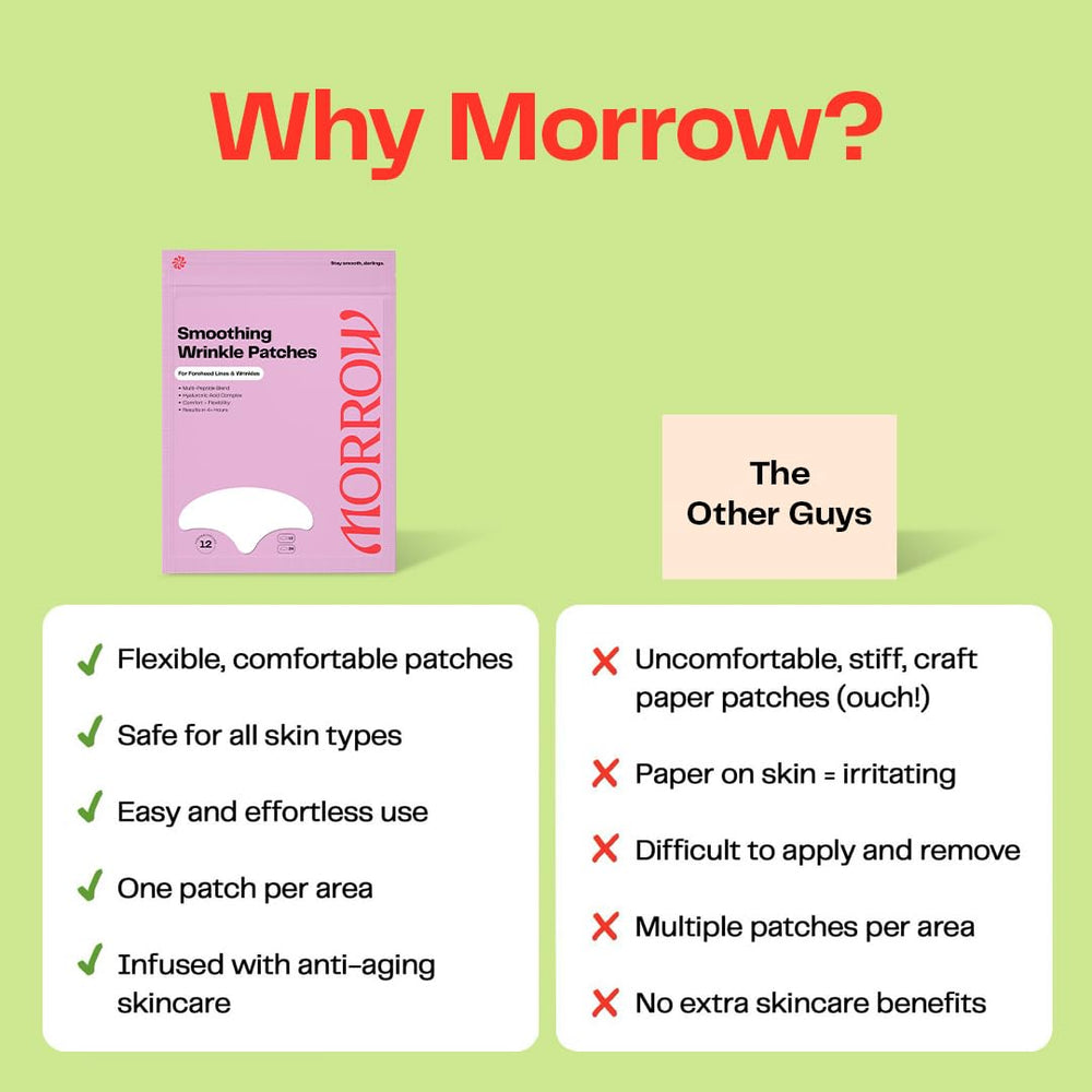 Morrow forehead patches are vegan and cruelty-free, breathable and comfortable.