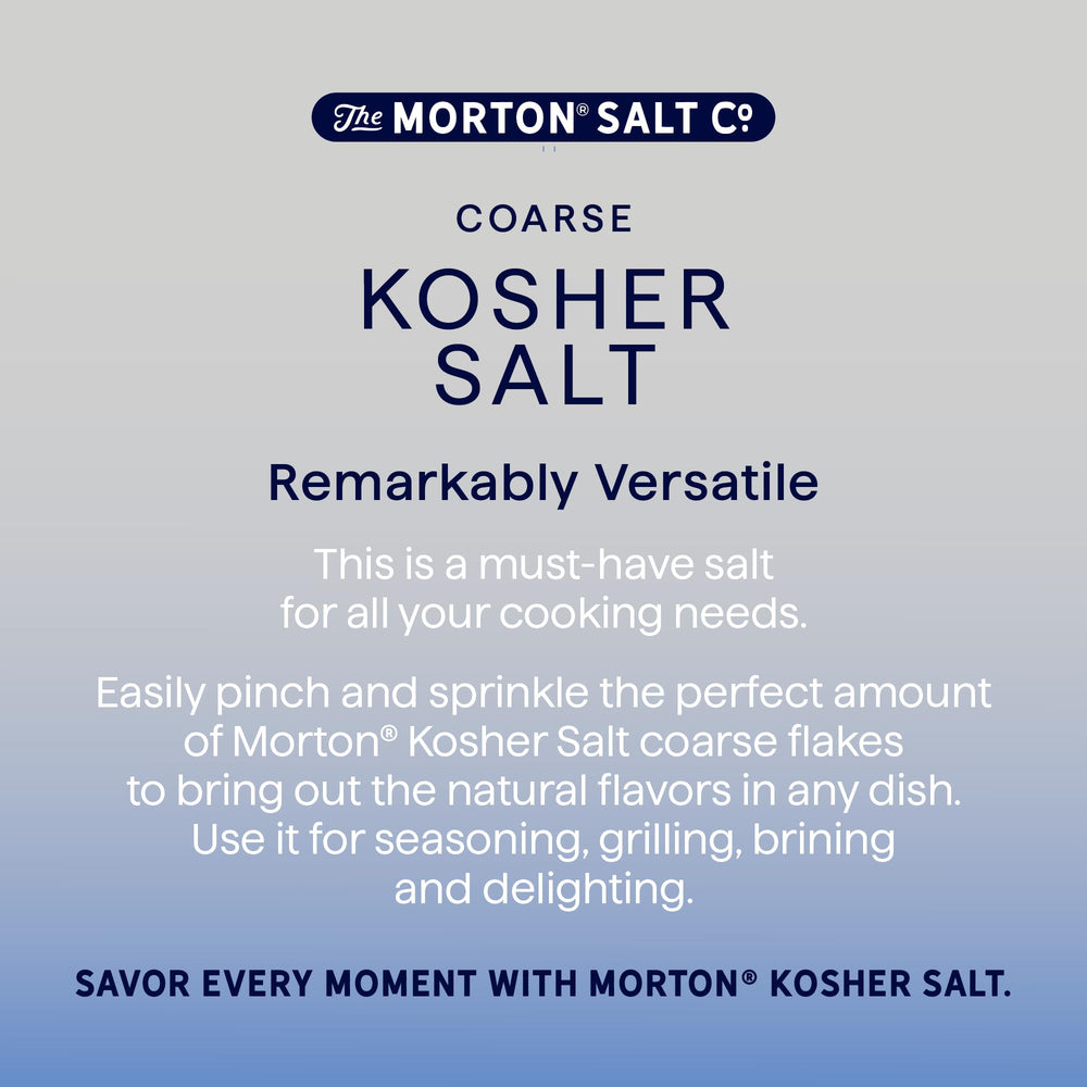 Morton 2-pack box keeps salt ready for larger recipes