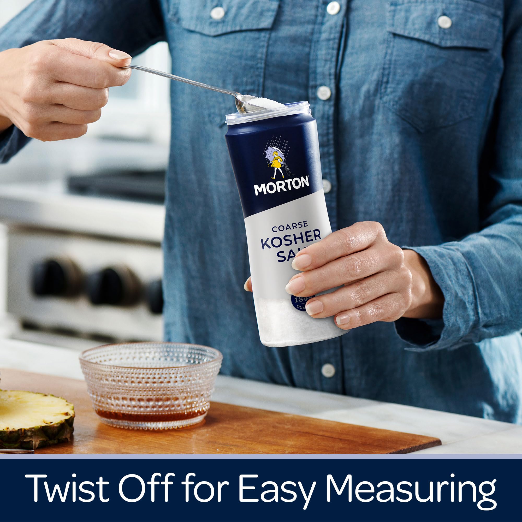 Morton Coarse Kosher Salt brining and marinades readiness for versatile cooking.