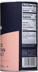 Morton iodized Himalayan pink salt crystal close-up showing natural mineral color.