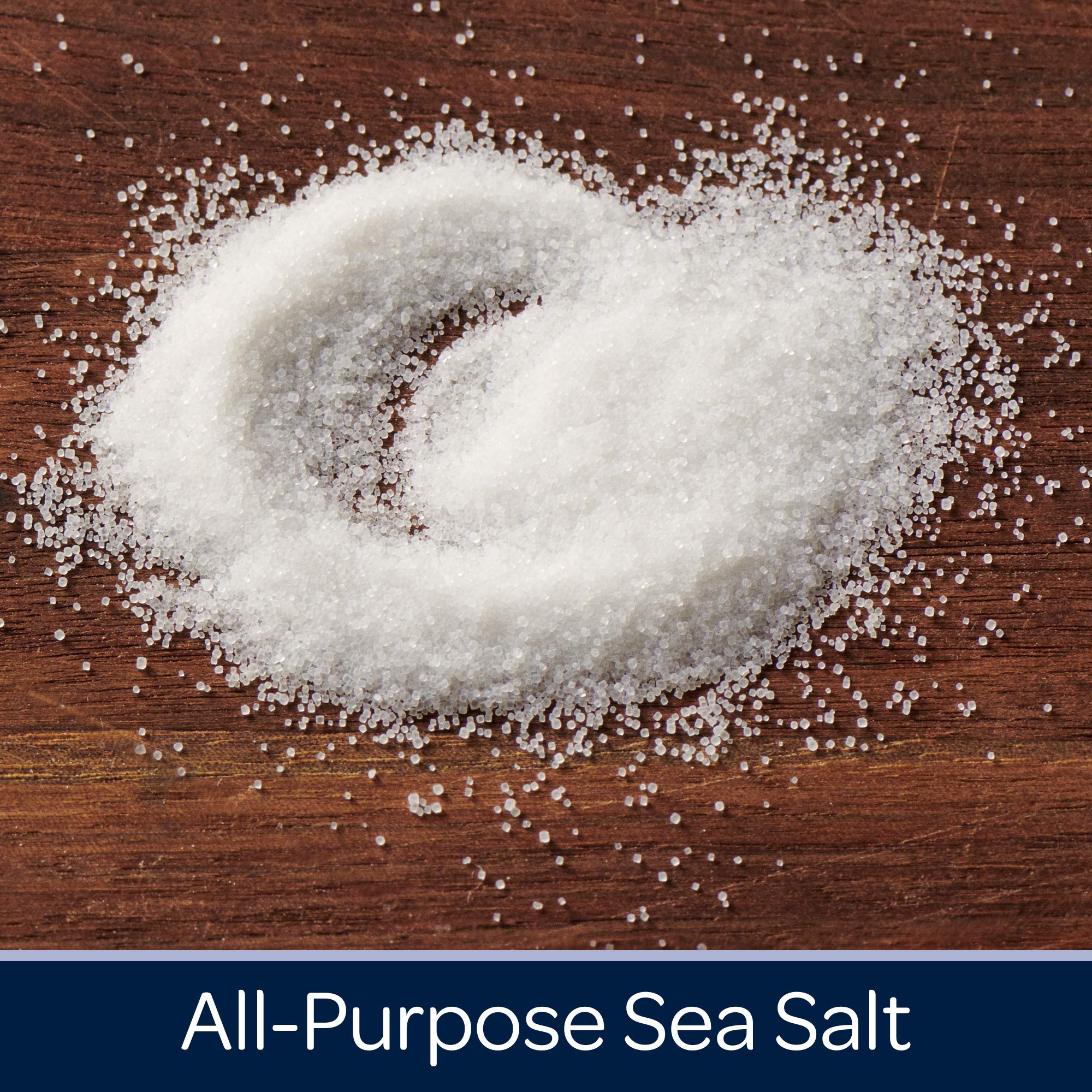 Morton salt storage round keeps crystals fresh and accessible in the kitchen.