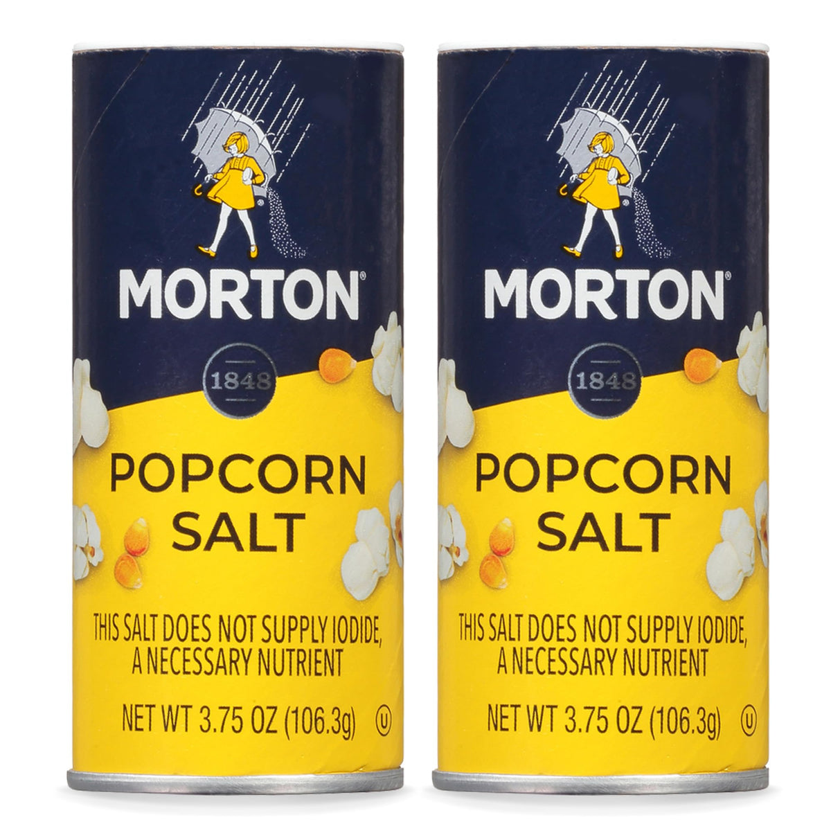 Morton Popcorn Salt bottle with pour spout for easy seasoning