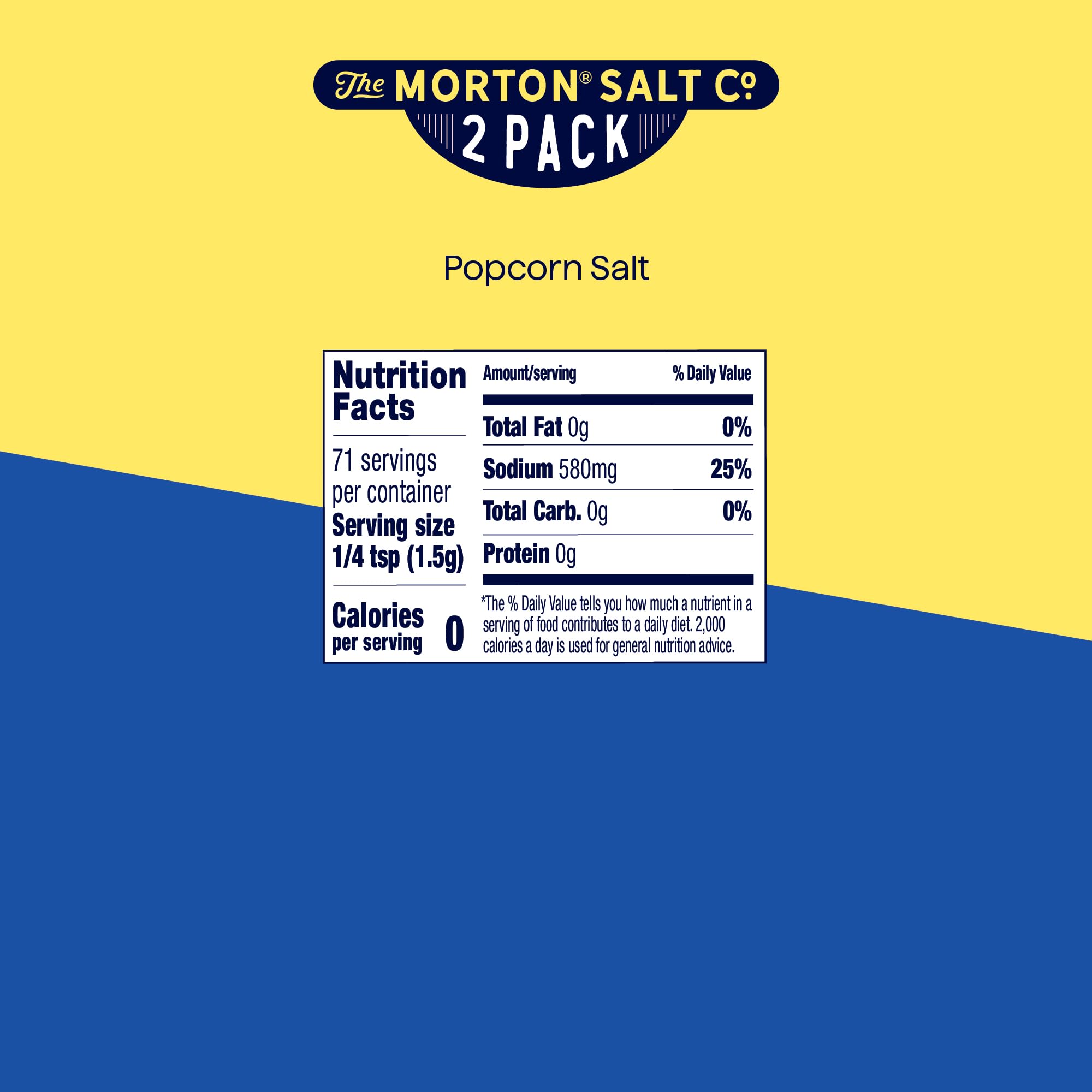 Morton Popcorn Salt patented lid enables precise pouring