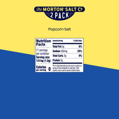 Morton Popcorn Salt patented lid enables precise pouring