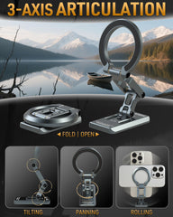 MOSENVKA portable magnetic stand fits in pocket for on-the-go use.
