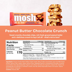 MOSH bar cross-section shows crunchy peanut butter and fiber-rich interior