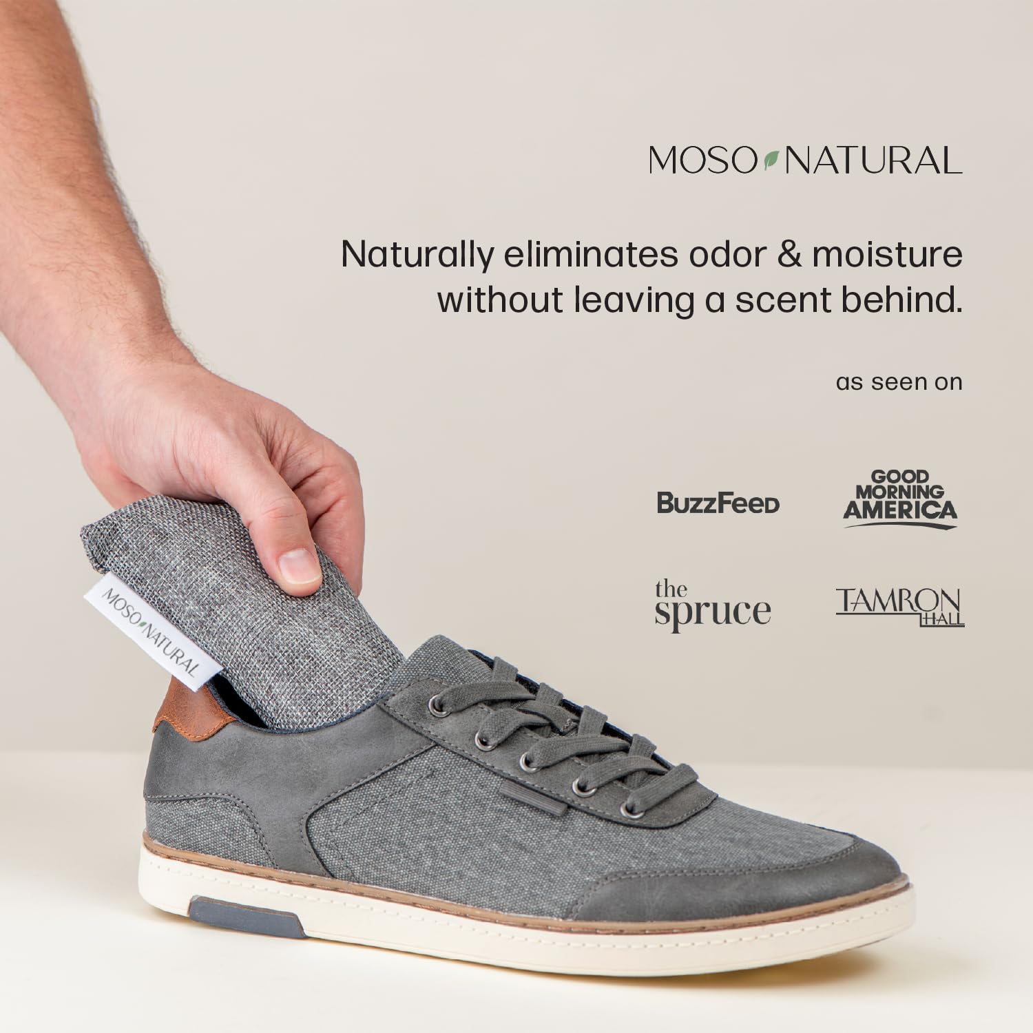 Moso Natural charcoal odor absorber for shoes reduces moisture