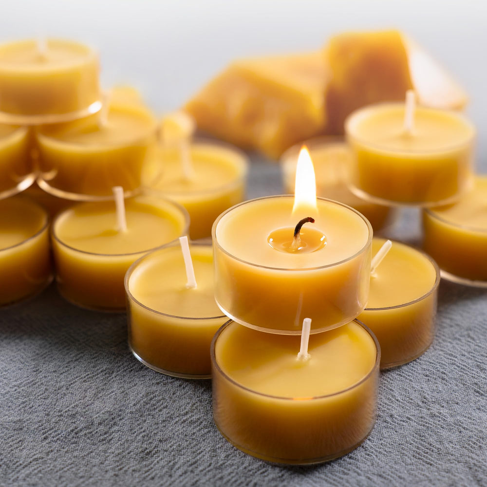 MOSROAD natural honey-scented beeswax tealight with gentle fragrance