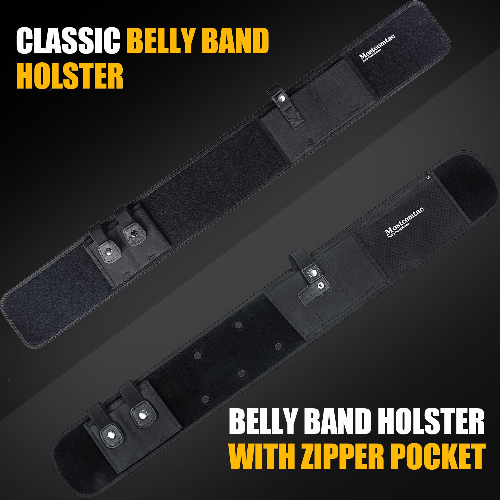 Mostcomtac Belly Band Holster includes a 2-in-1 magazine pouch design.
