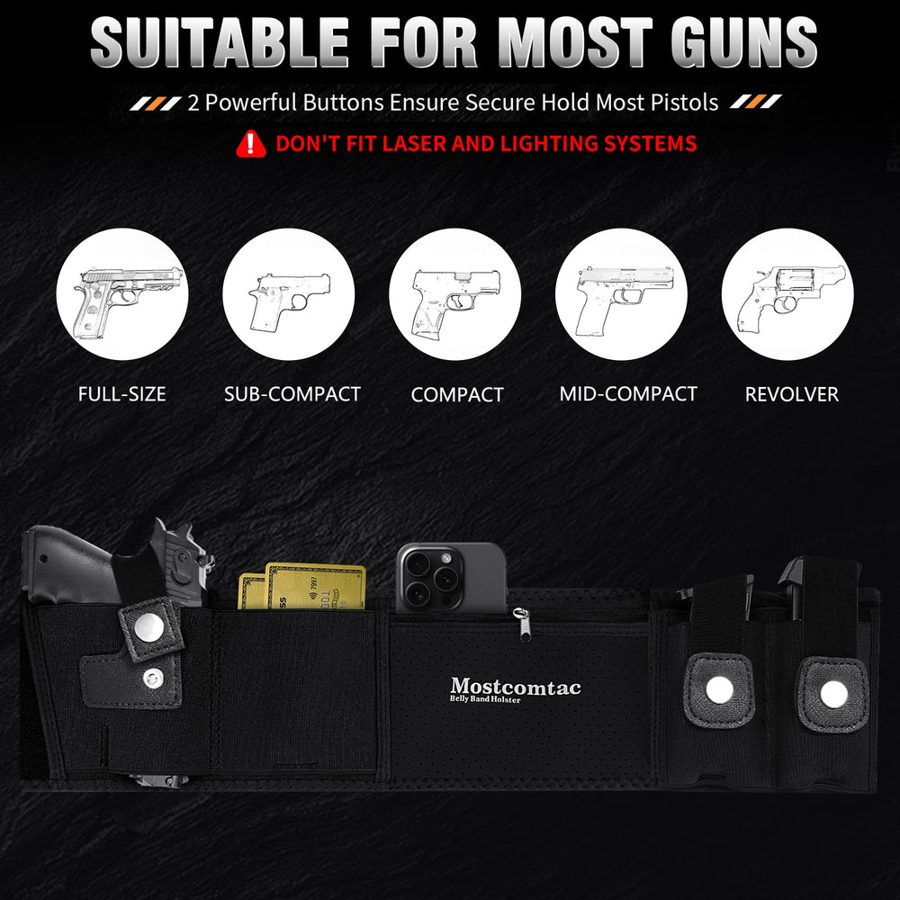 Mostcomtac belly band holster removable pouches for mags or tools.