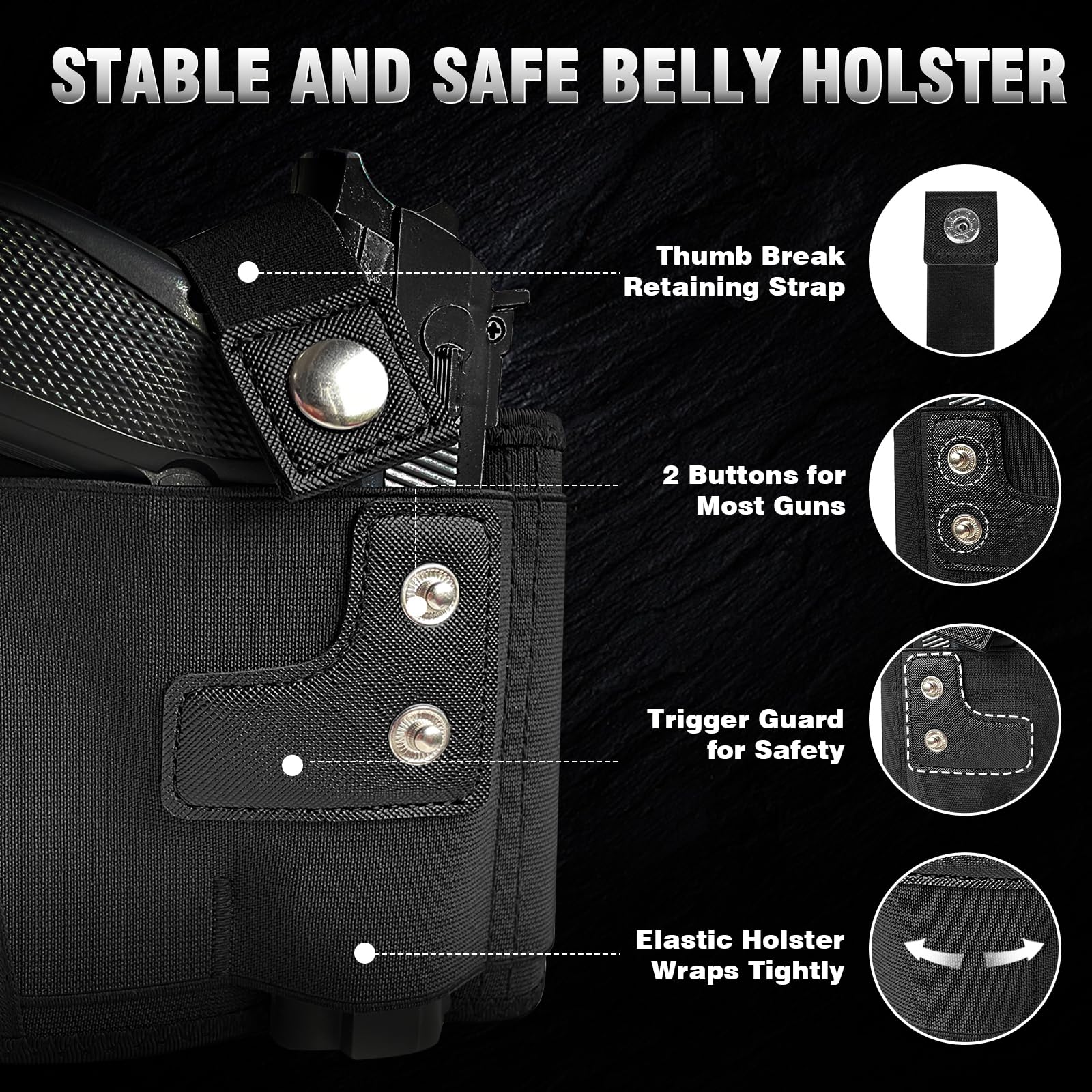 Mostcomtac belly band holster zip phone pocket keeps essentials secure.