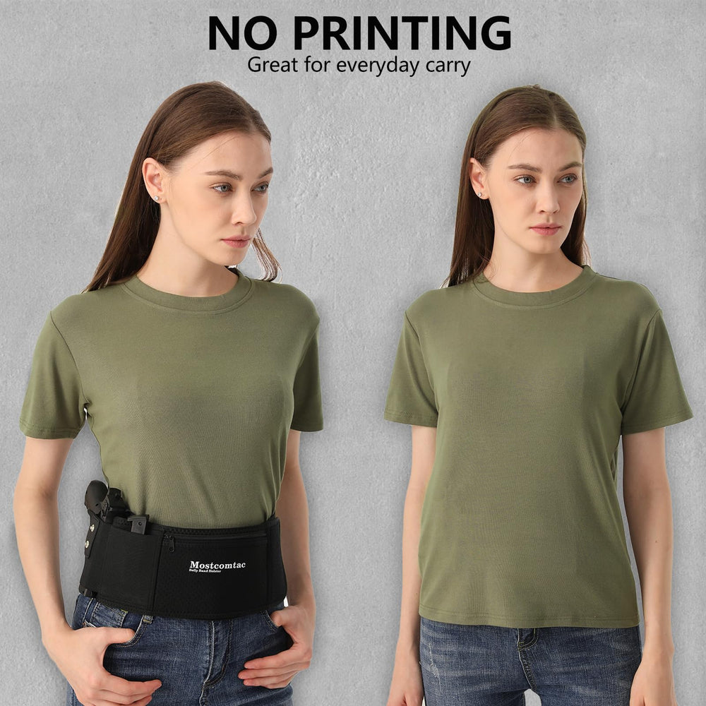 Mostcomtac belly band holster zippered pocket for secure extra storage