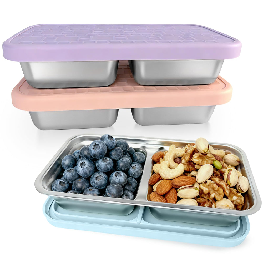 Mostdream 3-pack 15oz stainless steel snack containers offer compact, durable lunch options for kids.