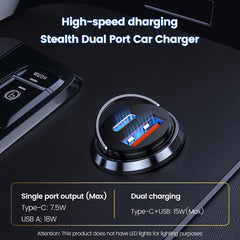 MOSWAG dual-port USB-A/USB-C quick charger for simultaneous fast charging