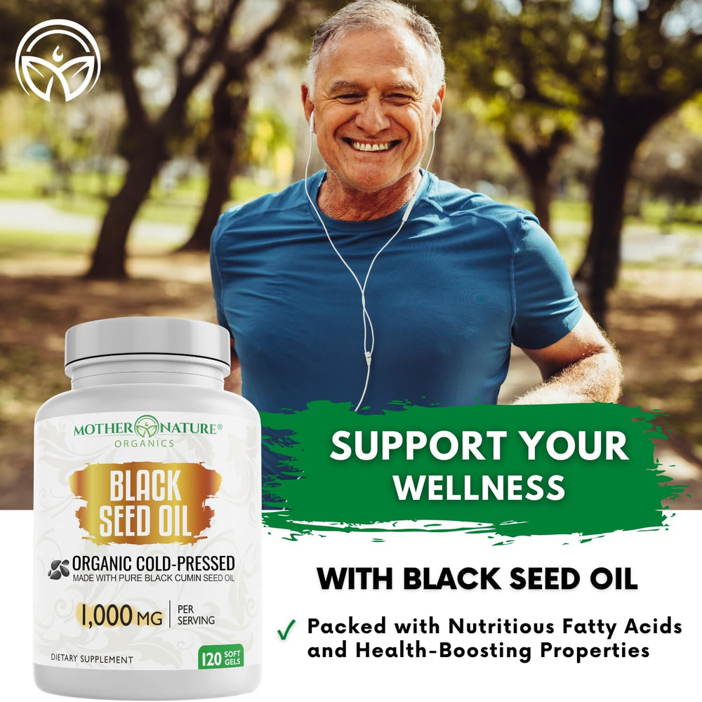 Mother Nature Organics Superfoods 120-count bottle indicates two-month daily use.