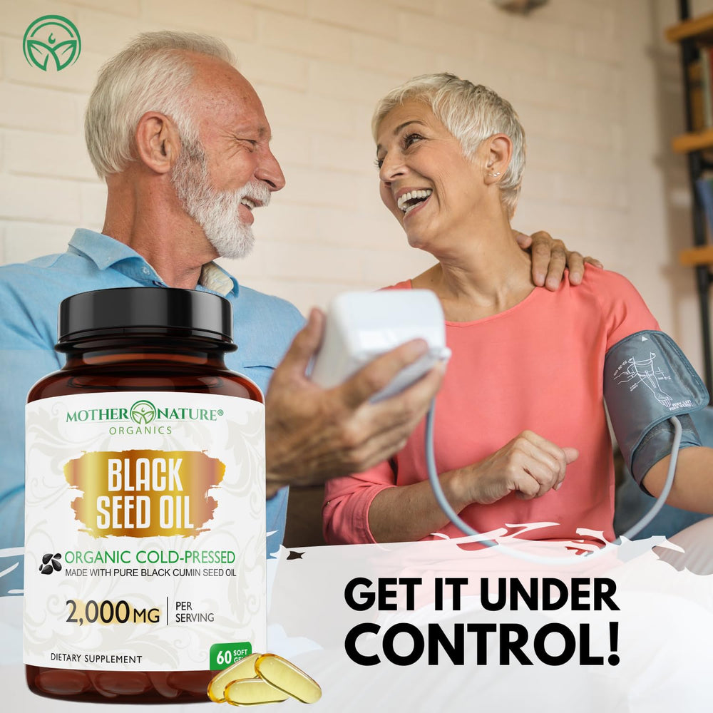 Mother Nature Organics softgels close-up for easy daily use.