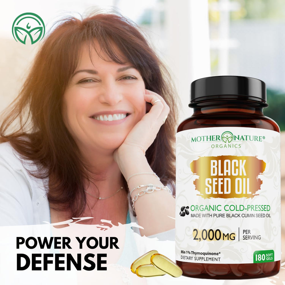 Mother Nature Organics omega-6 and omega-9 rich oil visual.