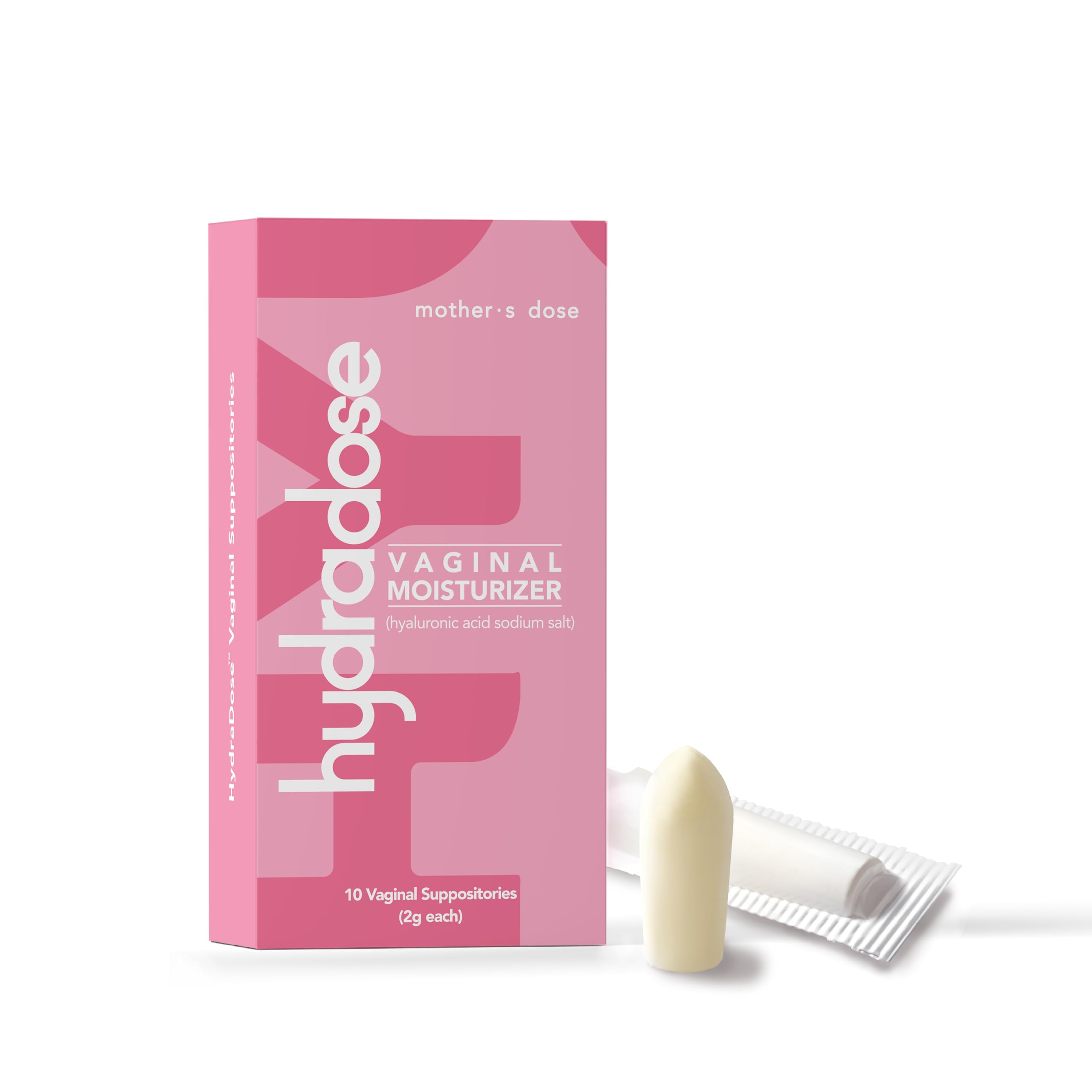 MOTHER·S DOSE HydraDose box and suppositories for convenient vaginal hydration