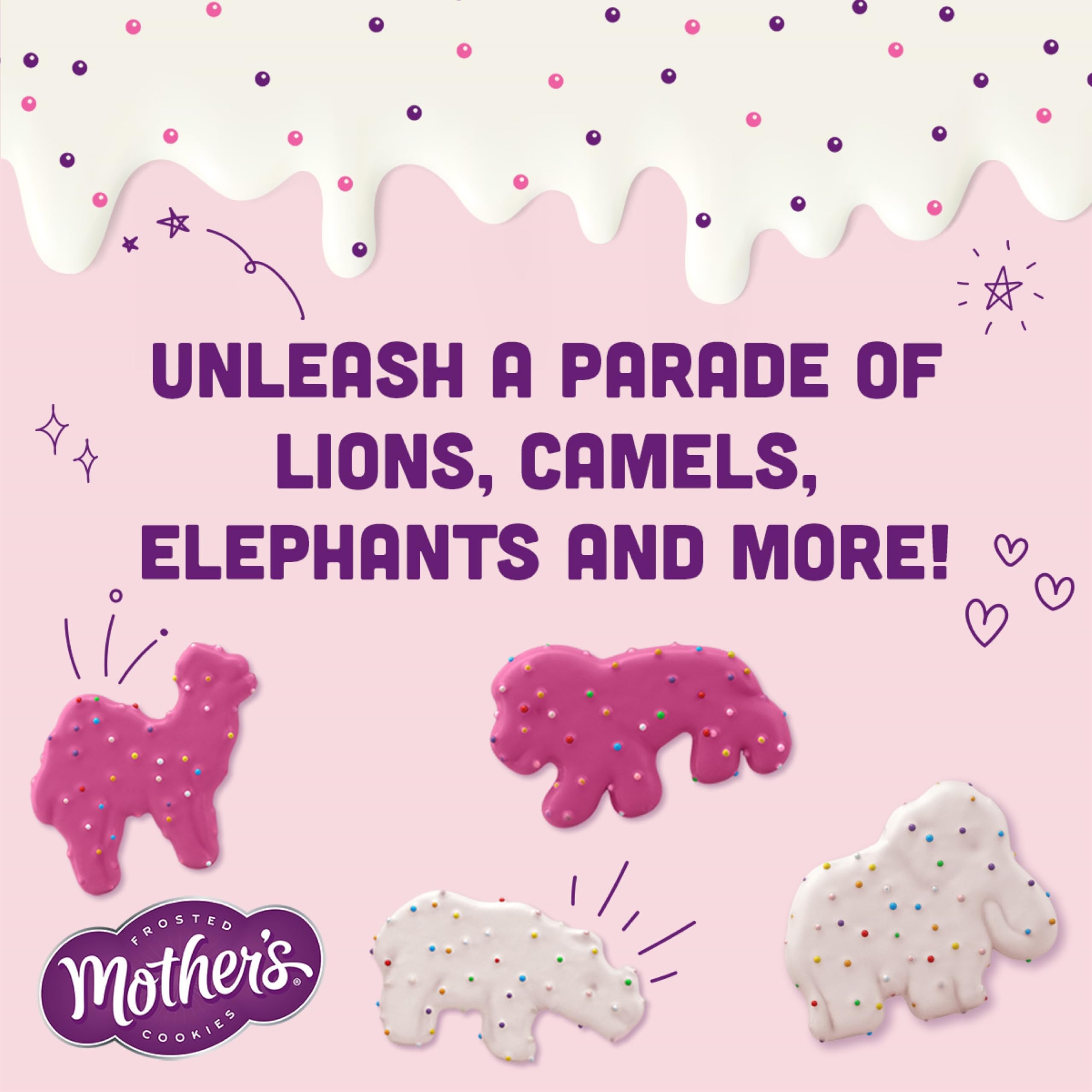 Assorted animal shapes in Mother's Circus Animal Cookies