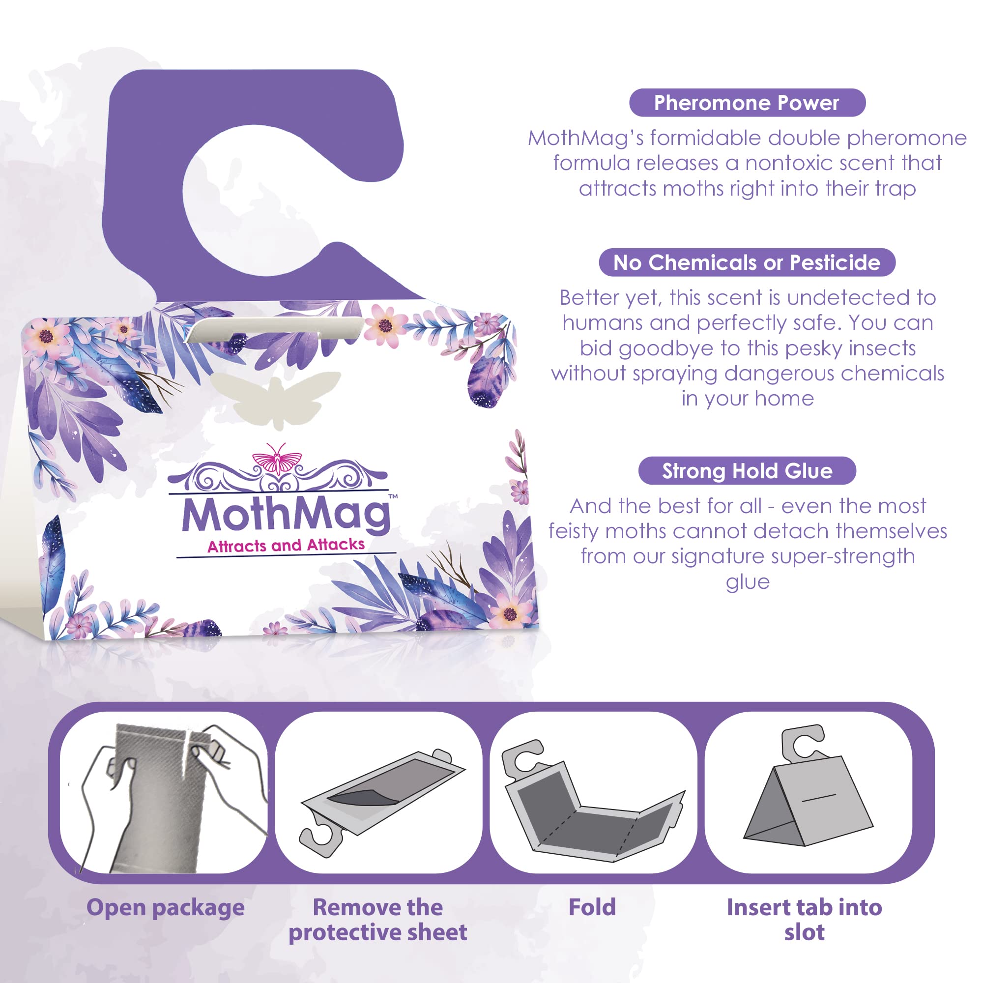 MothMag decorative design trap blends with storage spaces while safeguarding textiles.