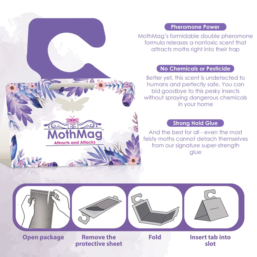 MothMag decorative design trap blends with storage spaces while safeguarding textiles.