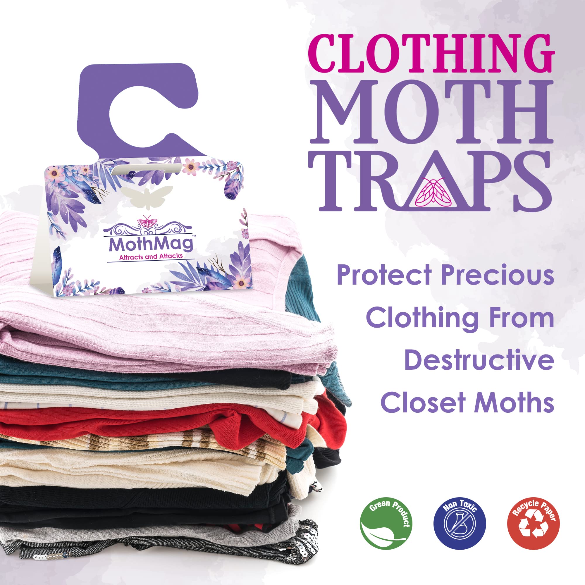 MothMag natural pheromone attractant trap lures moths for effective indoor use.