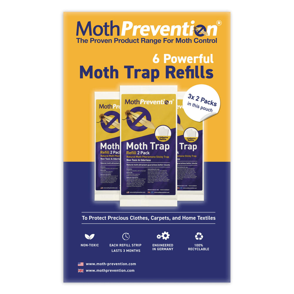 MothPrevention six-strip refill pack ready for multiple closet applications.