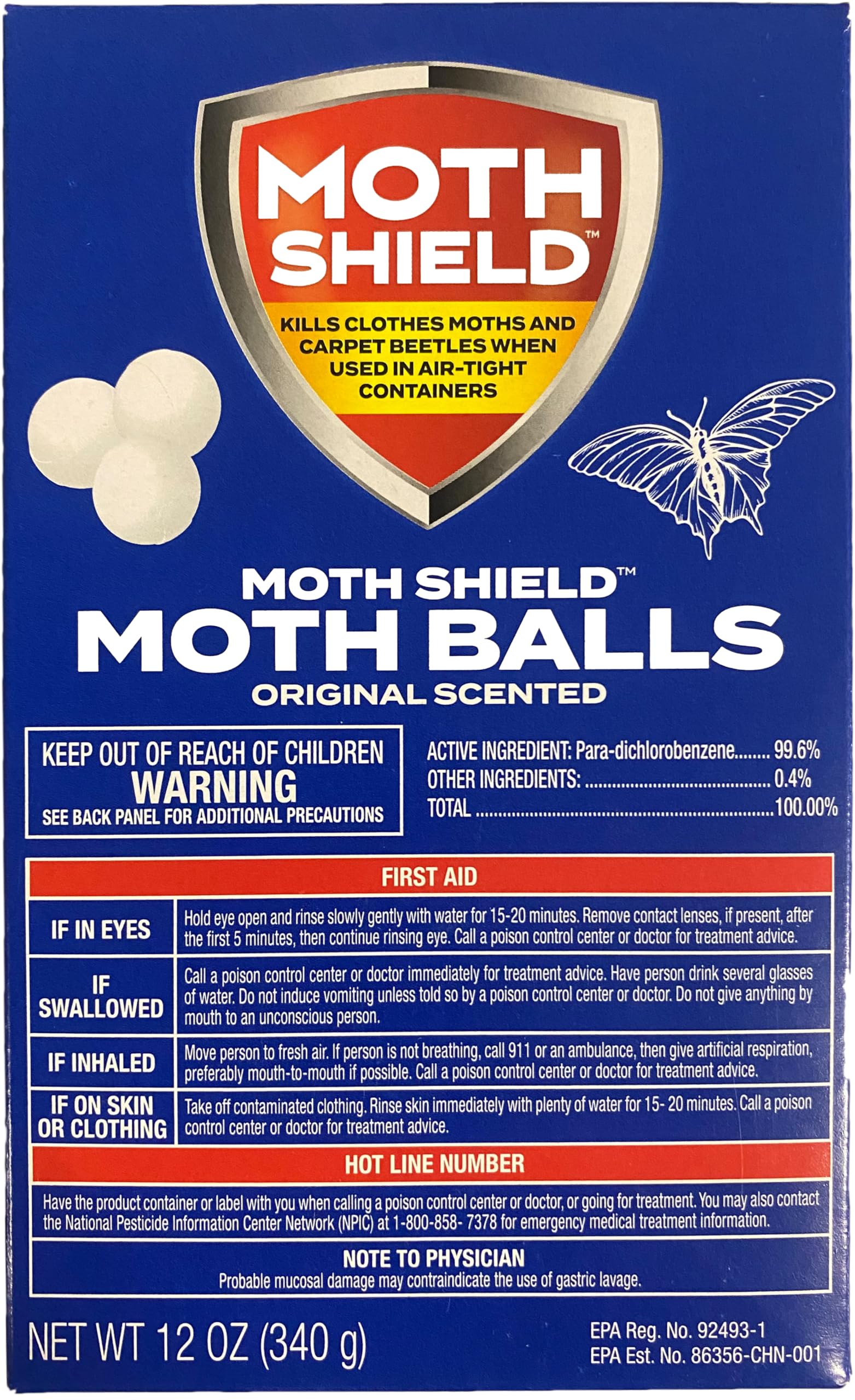 MothShield moth balls in luggage protect clothes during travel