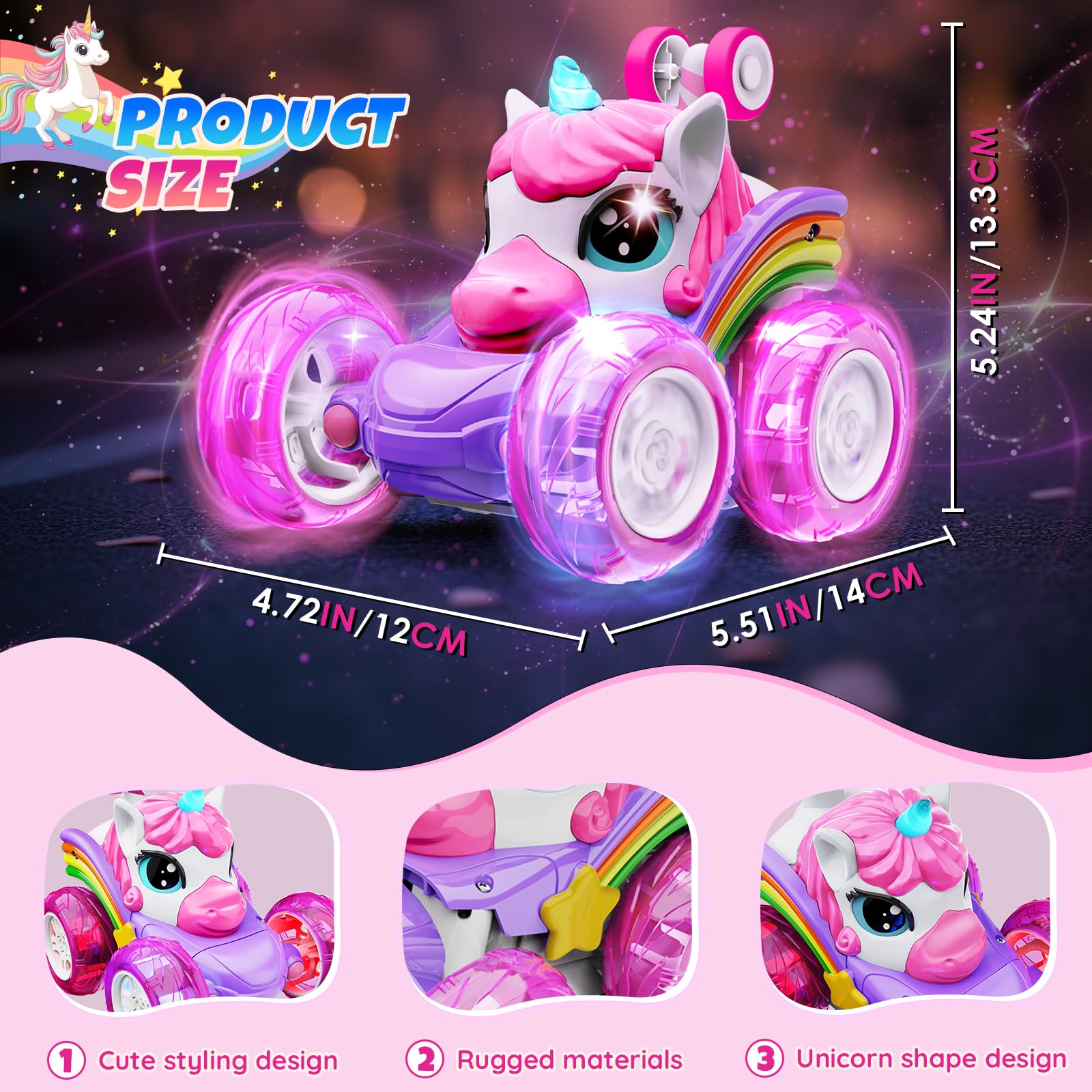 Motivekit 360-degree rotation enables easy stunts and dynamic play.
