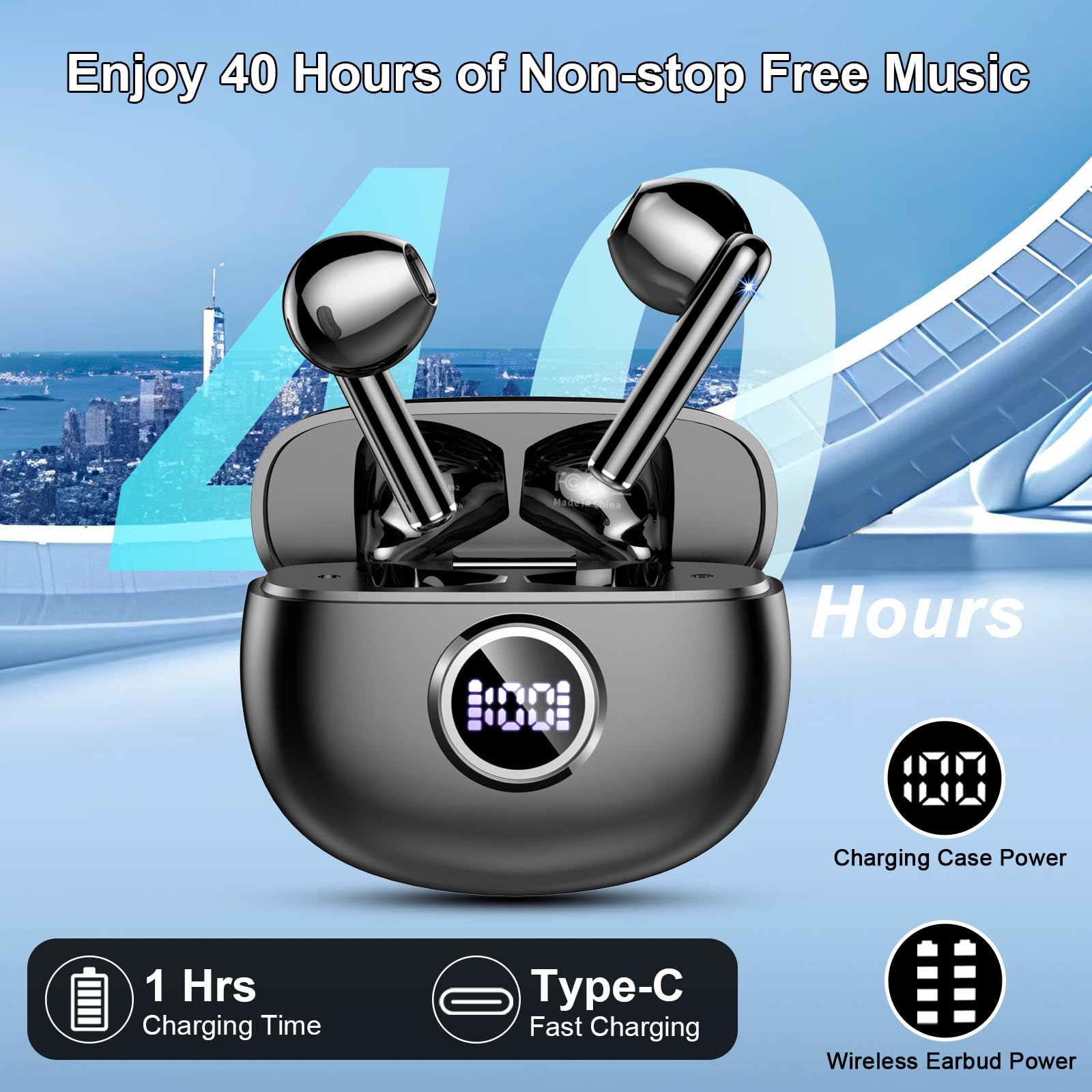 Motost wireless earbuds Bluetooth 5.3 for fast pairing.