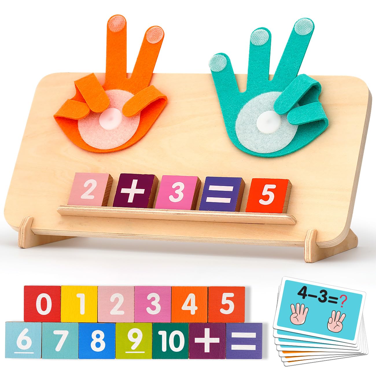 MOTREE preschool math blocks set for hands-on counting and early numeracy
