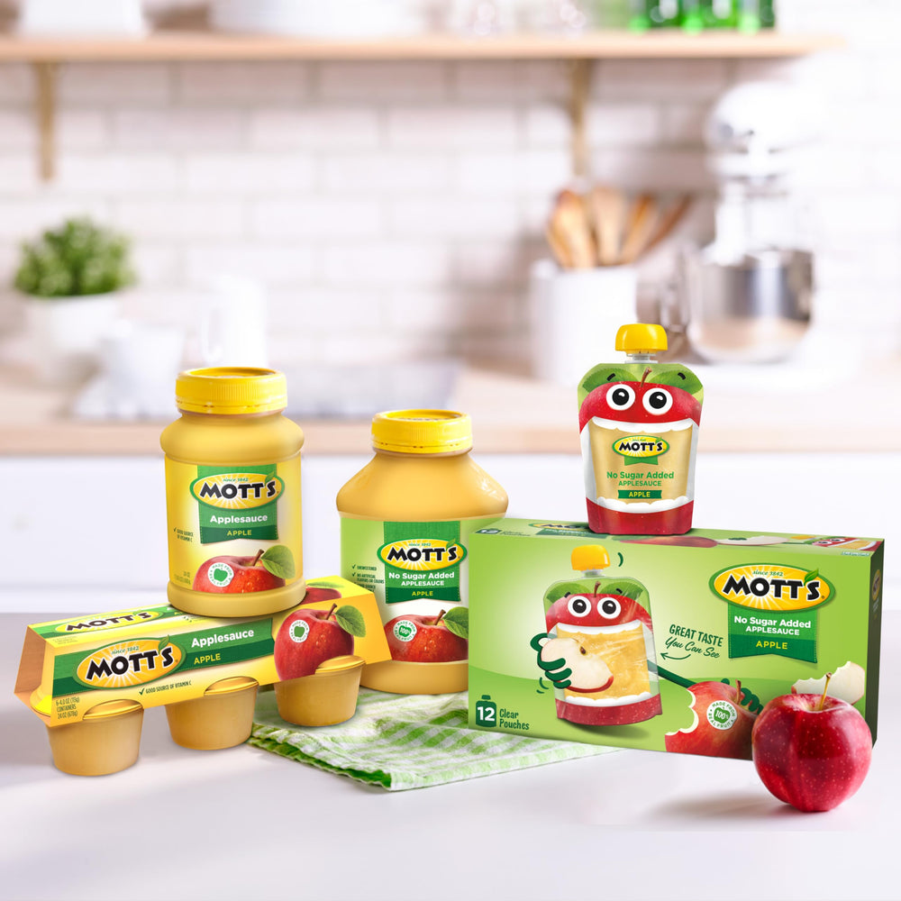 Mott's gluten-free, non-GMO, Kosher pouch for inclusive snacking